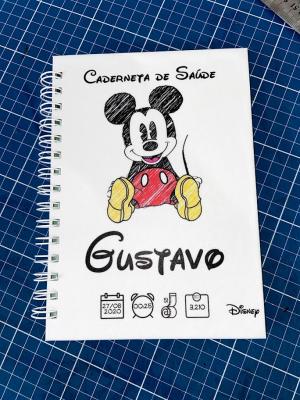 Caderneta de Vacina Personalizada Capa dura, Wire-o, Miolo colorido 15x21    