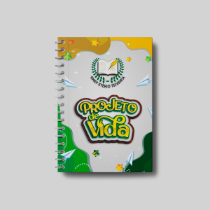 Caderno Personalizado 100PAG Capa dura, miolo Pautado Impresso em PB 15x21    