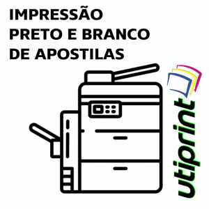 Impressão Preto e Branco Papel offset 75g A4  fosco Corte reto 